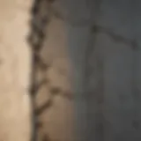 Crack patterns on a residential wall illustrating the effects of settling