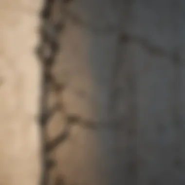 Patterns of Wall Cracks Due to Settling Crack patterns on a residential wall illustrating the effects of settling