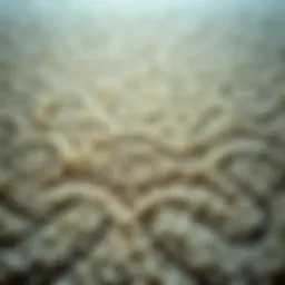 Luxurious wool carpet showcasing intricate textures