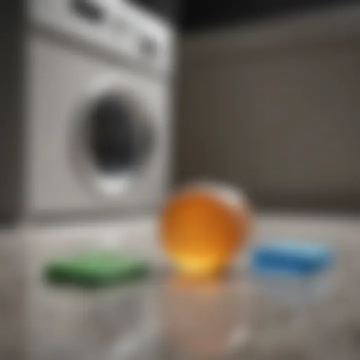 Illustration of eco-friendly cleaning practices with dishwasher tablets