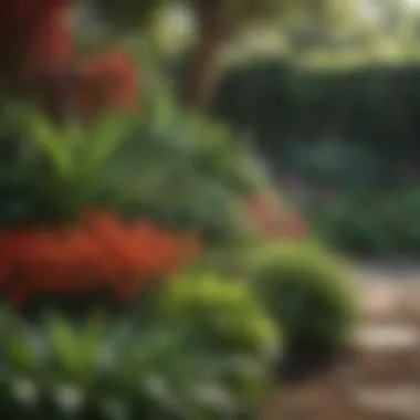 Vibrant Plants in a Garden Lush garden thriving with vibrant plants
