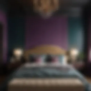 Luxurious Bedroom in Jewel Tones Luxurious bedroom with deep jewel-toned walls