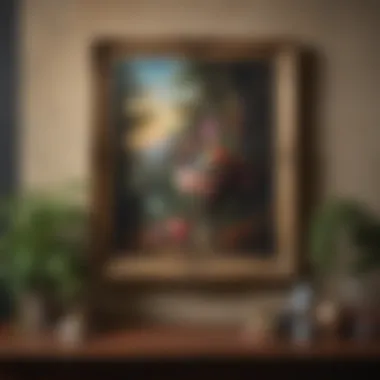 A vintage painting discovered at an estate sale, showcasing hidden gems.