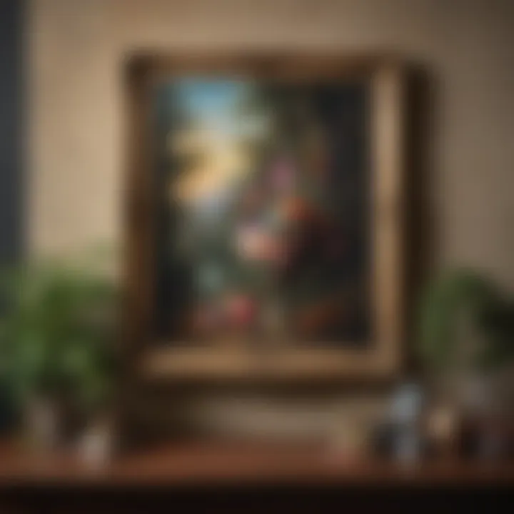 A vintage painting discovered at an estate sale, showcasing hidden gems.