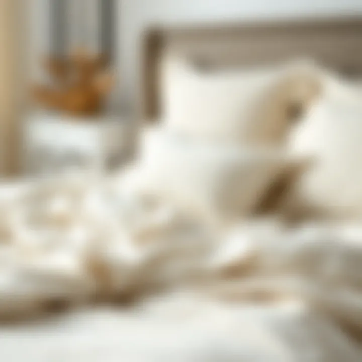 Variety of bedding materials including cotton and linen