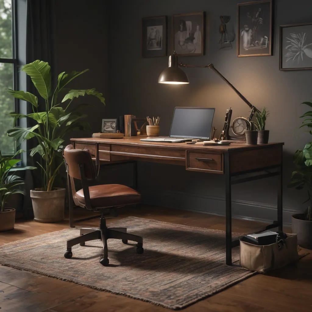 Masculine Office Decor: Character and Functionality